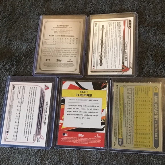 Corbin Carroll 2023 Bowman Prospect RC Arizona Diamondbacks-Seth-Alek-Ja… - Picture 2 of 2